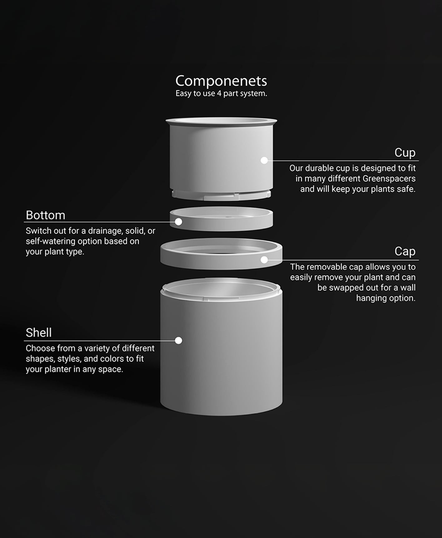 Diamond Modular Planter 3d model