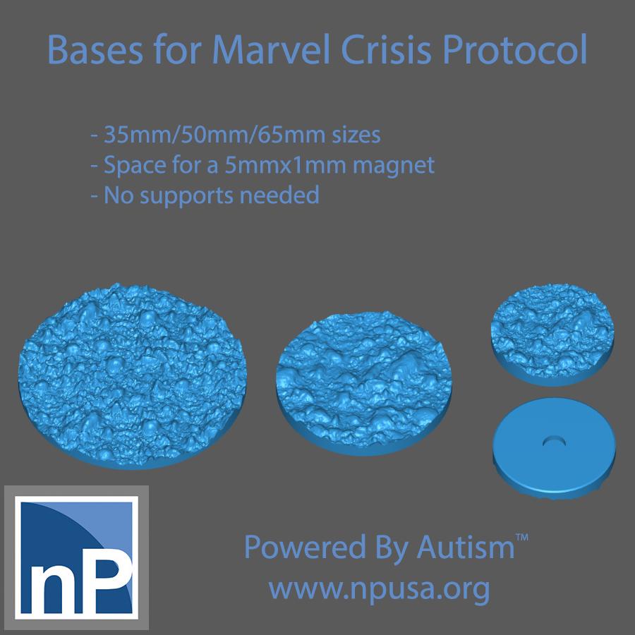 Marvel Crisis Protocol Bases 3d model