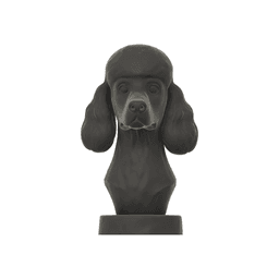 Poodle Dog Bust - 3D Printable STL 3MF File - Pet Memorial Statue - Dog Model Download 3d model