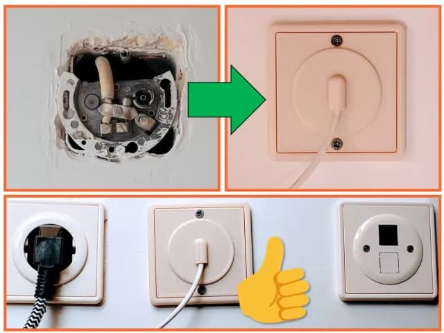 Wall socket cover with a cable output 3d model