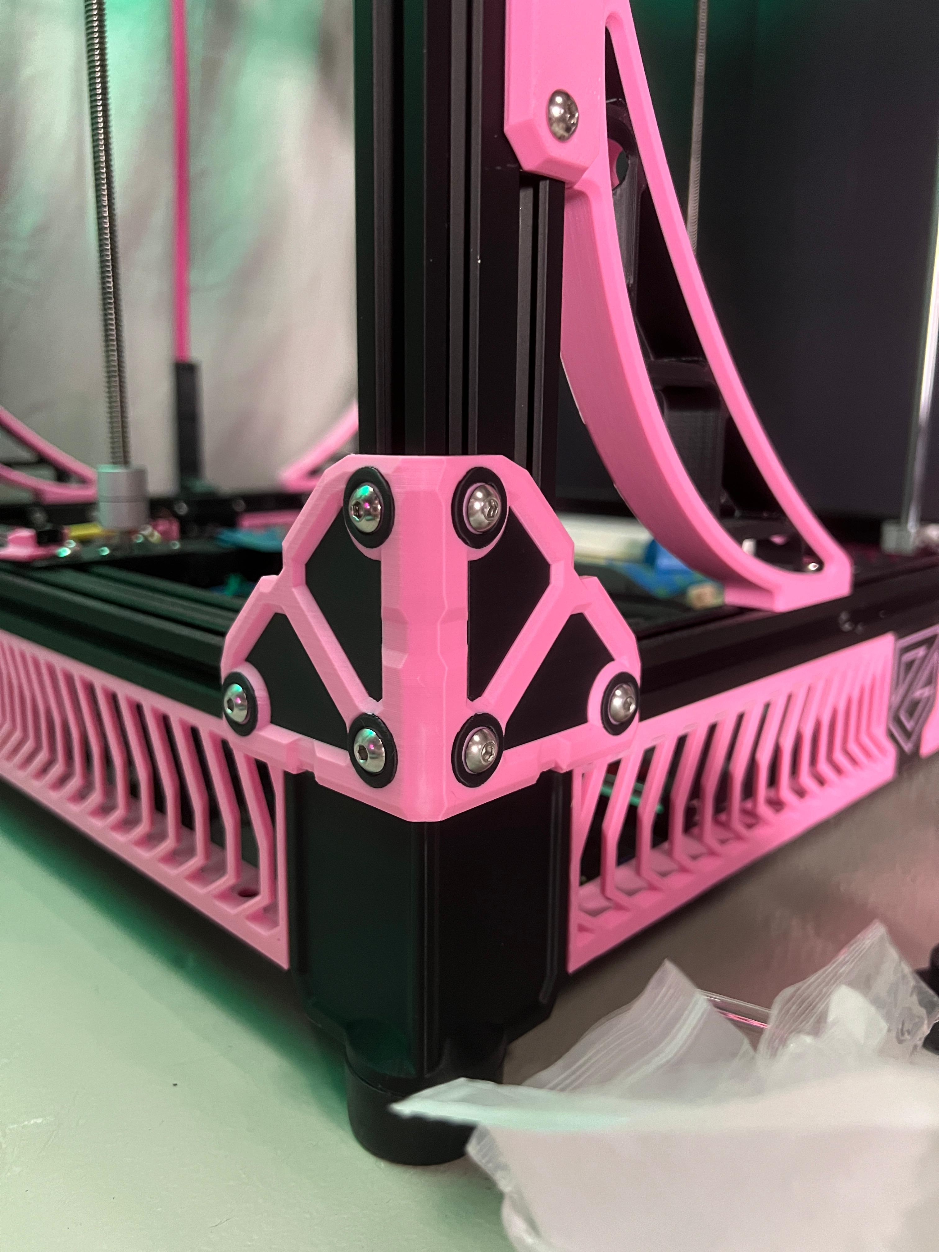 Corner Caps for 3D Printer Frame Extrusions 3d model