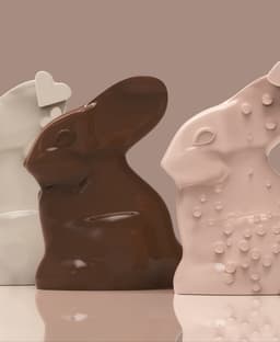 Easter Bunny Chocolate Coins Bank 3d model