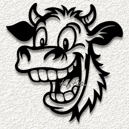 LAUGHING FARM COW wall art home decor 3d model