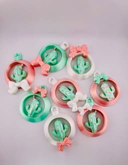 Cactus Ornament Set 3d model