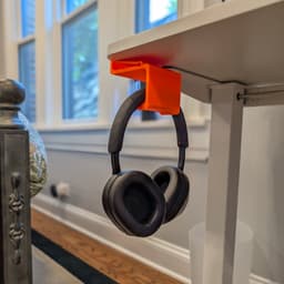 Self-Adjusting Headphone Desk Mount 3d model