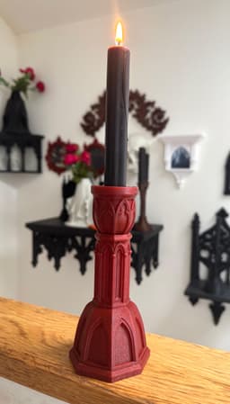 Gothic Single Candle Holder Gaslight Series · No. I 3d model