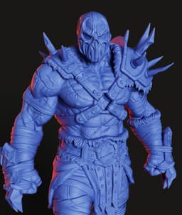 Dark Warrior STL | Figurine 3D Print | HighDetail 3d model
