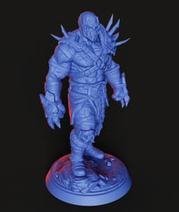 Dark Warrior STL | Figurine 3D Print | HighDetail 3d model