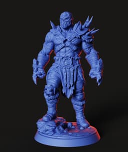 Dark Warrior STL | Figurine 3D Print | HighDetail 3d model