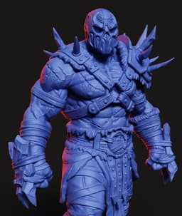 Dark Warrior STL | Figurine 3D Print | HighDetail 3d model