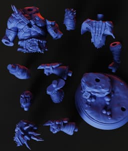 Dark Warrior STL | Figurine 3D Print | HighDetail 3d model