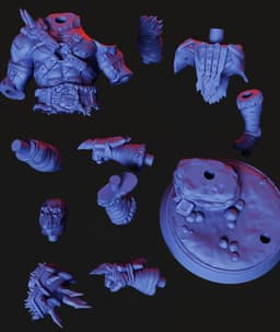Dark Warrior STL | Figurine 3D Print | HighDetail 3d model