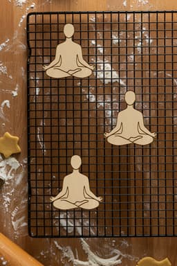 Yoga Cookie Cutter, Biscuit Cutter 3d model