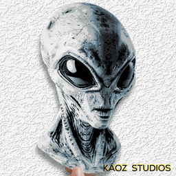 Alien wall art Outer Space hueforge 3d model
