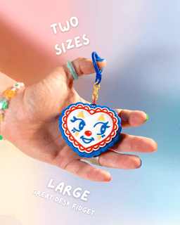 Clown Face Fidget Clicker - Single Sided | 3MF + STLs 3d model