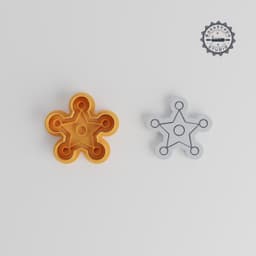 Star Cookie Cutter & Stamp Collection, Christmas Ornament, Festive Decoration, 6 Piece Set, Perfect for Cookies & Fondant, S/M/L Sizes PRODUCT_4967 3d model