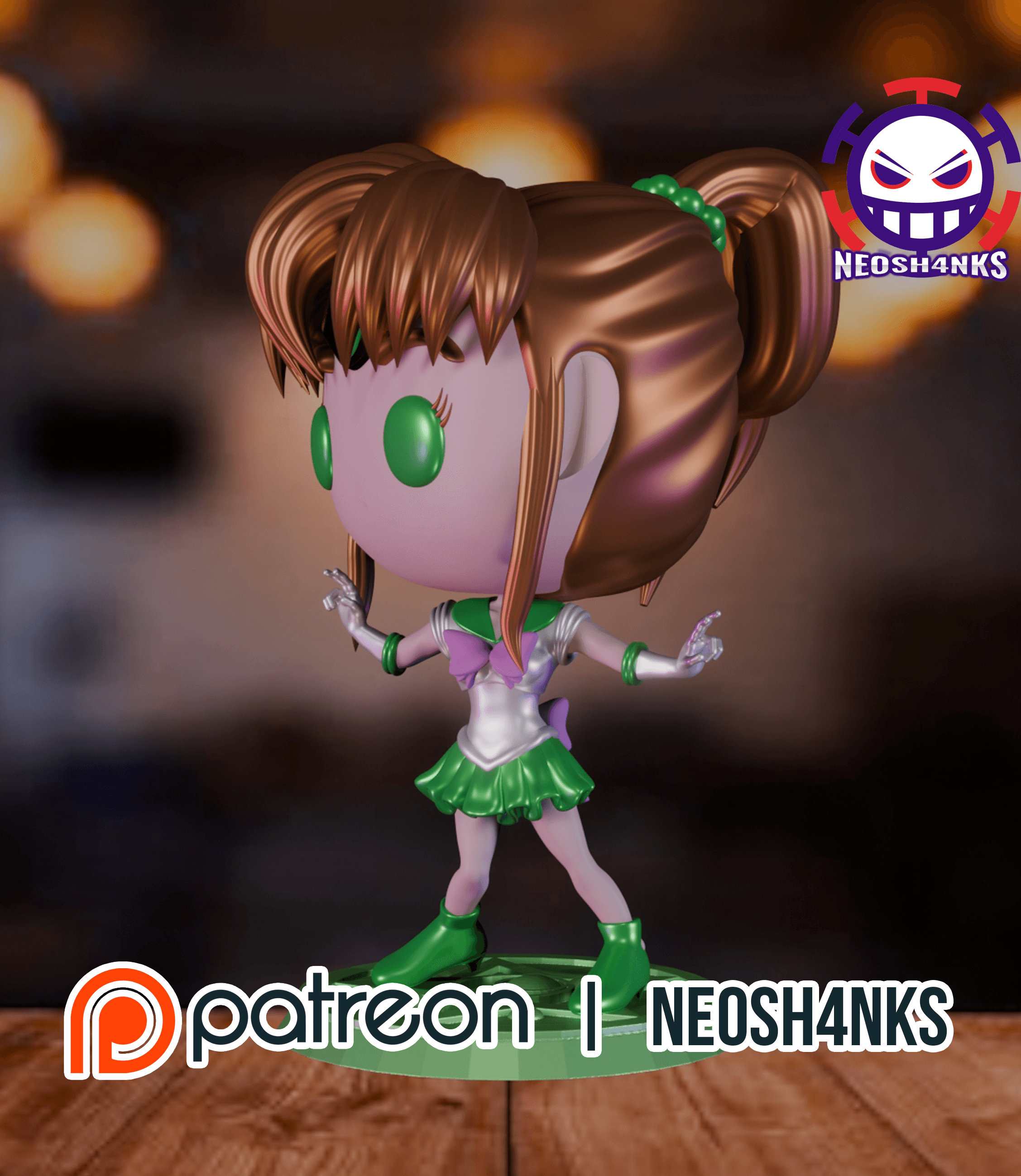 Sailor Jupiter Funko style 3d model