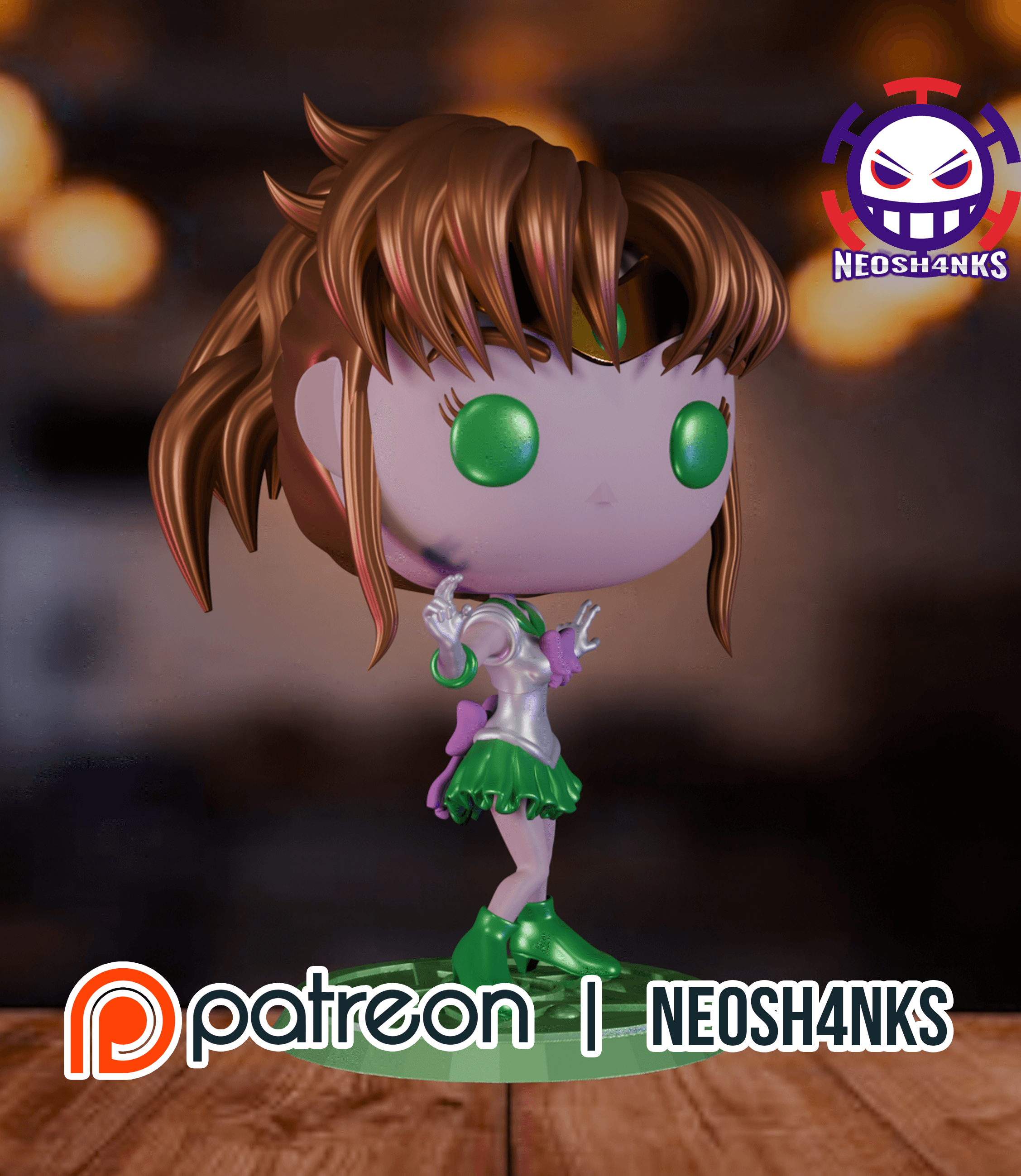Sailor Jupiter Funko style 3d model