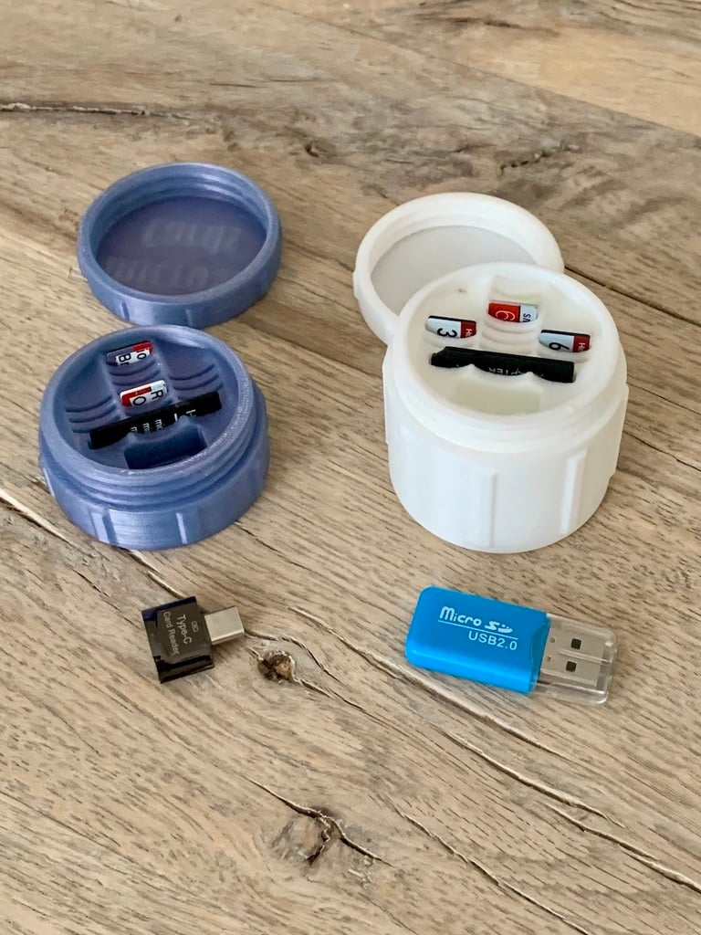 MicroSD Card holder v2 3d model