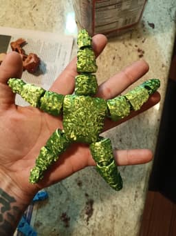 Flexi Starfish - fidget toy - articulated - print in place 3d model
