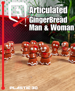 Articulated Gingerbread Man and Woman — Sweetly Poseable Holiday Friends 3d model