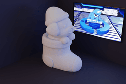 Cãozinho dentro da bota do papai noel.stl 3d model
