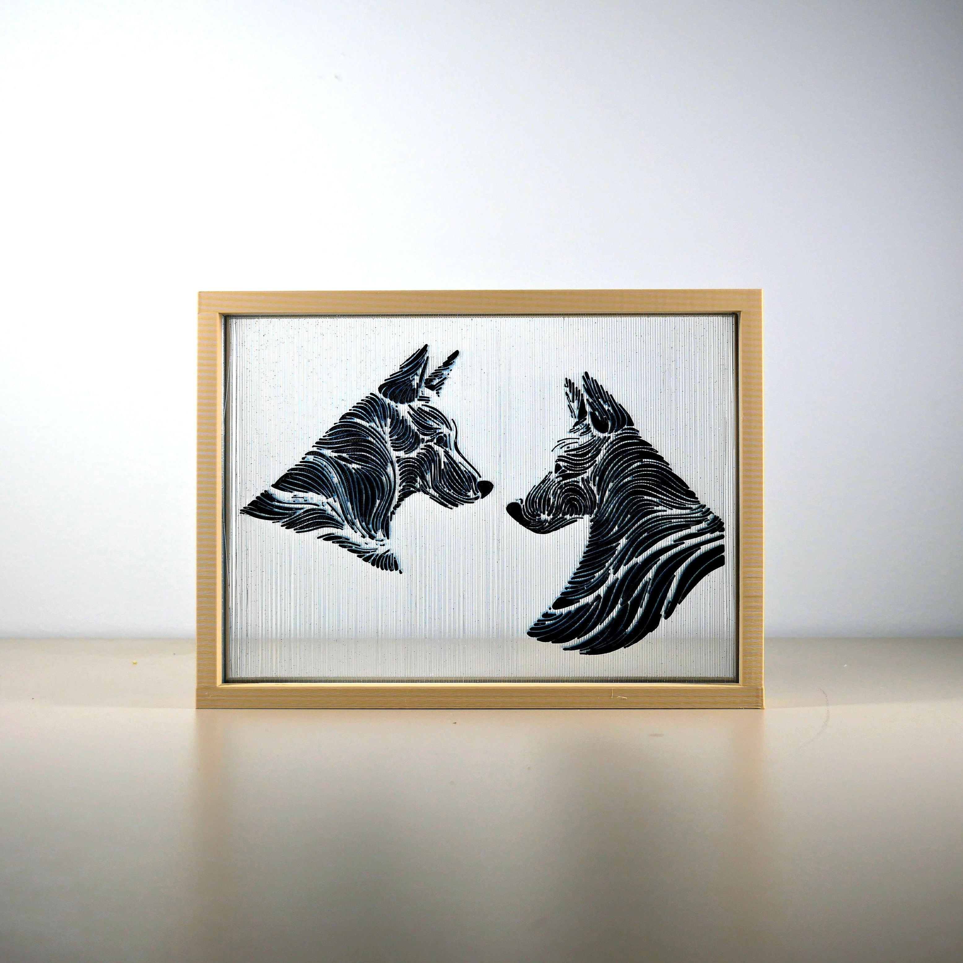 Dogs String Art 3d model