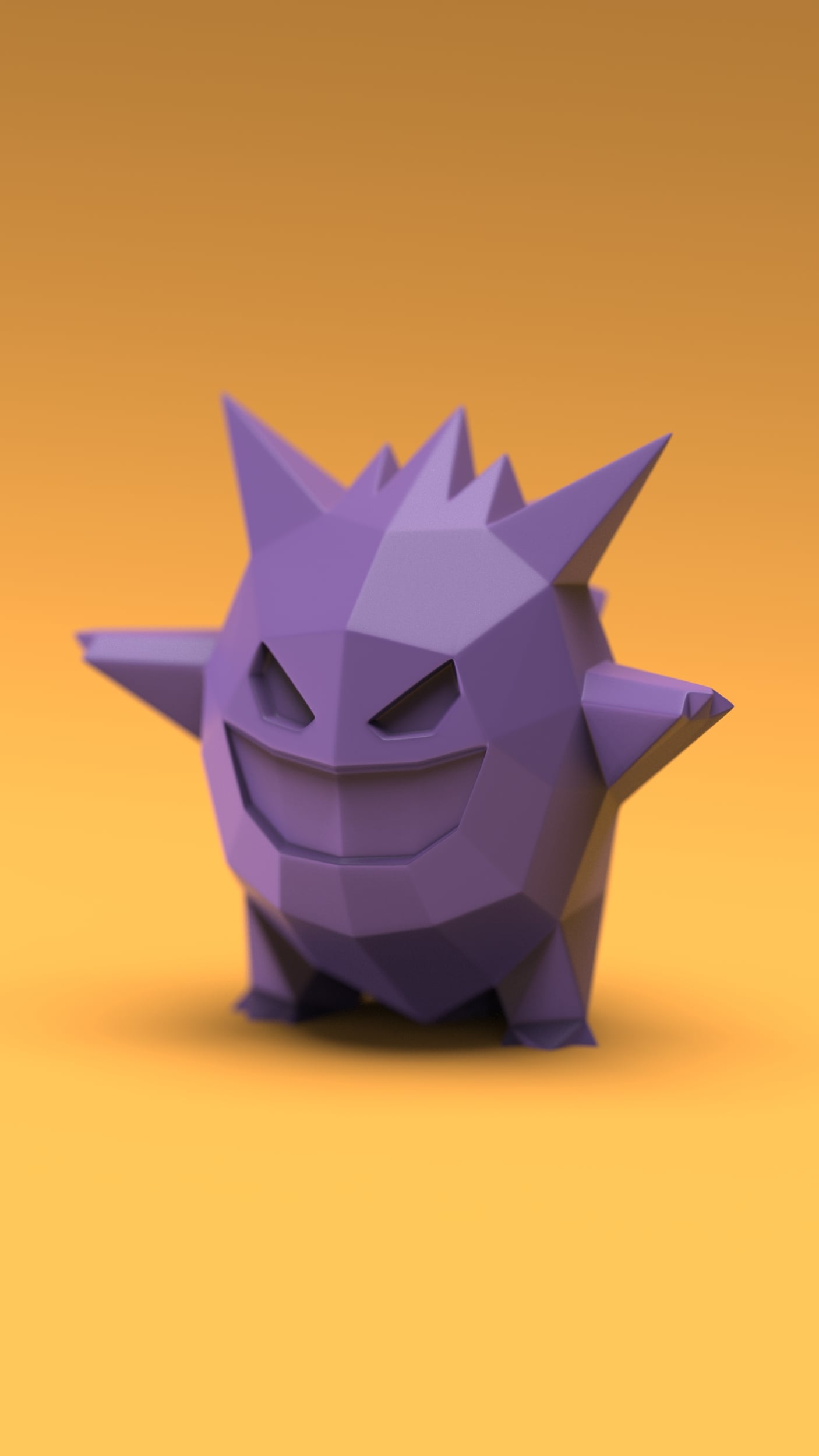 Low-poly Gengar 3d model