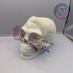 skull glasses holder + tray 3d model