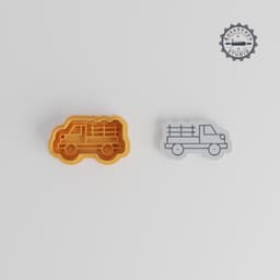 Farm Truck Shape Cutter & Stamp, Perfect for Cookies & Fondant, 3 Sizes Set, Rural & Agricultural Theme PRODUCT_2848 3d model