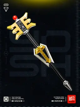Gold Zeo Staff 3D Printer STL 3d model