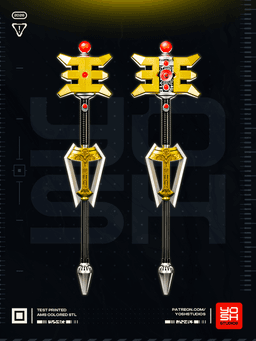 Gold Zeo Staff 3D Printer STL 3d model