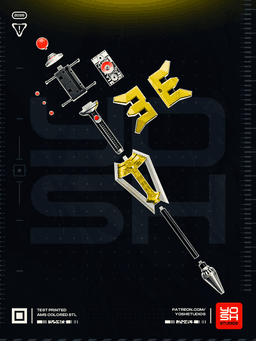 Gold Zeo Staff 3D Printer STL 3d model