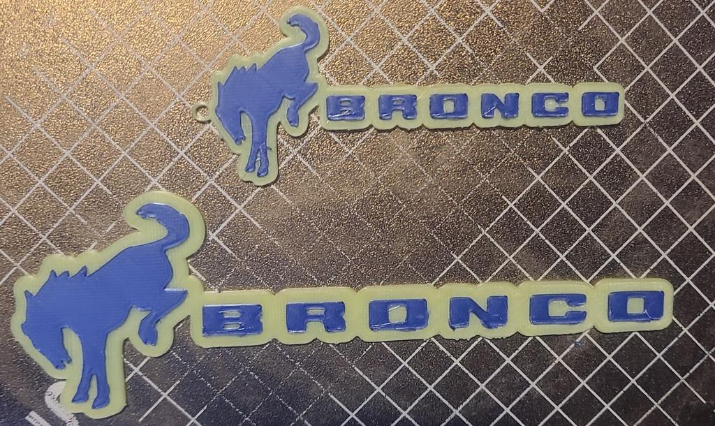 Bronco logo and keychain  3d model