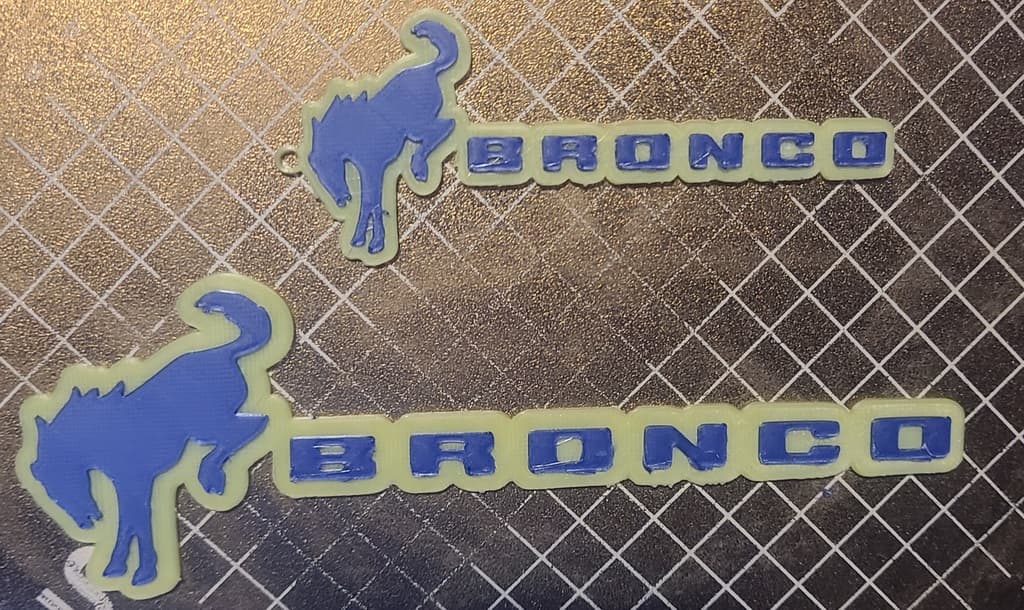 Bronco logo and keychain 3d model