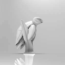 Mystical Sea Turtle Minimalist Sculpture 3d model