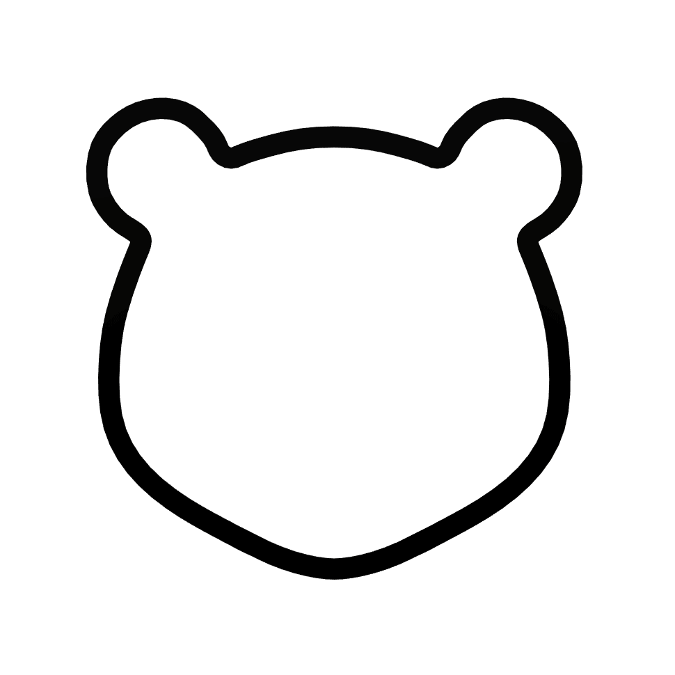 Bear Face Cookie Cutter STL File - 4 inches 3d model
