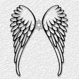 angel wings wall art heavenly decor 3d model