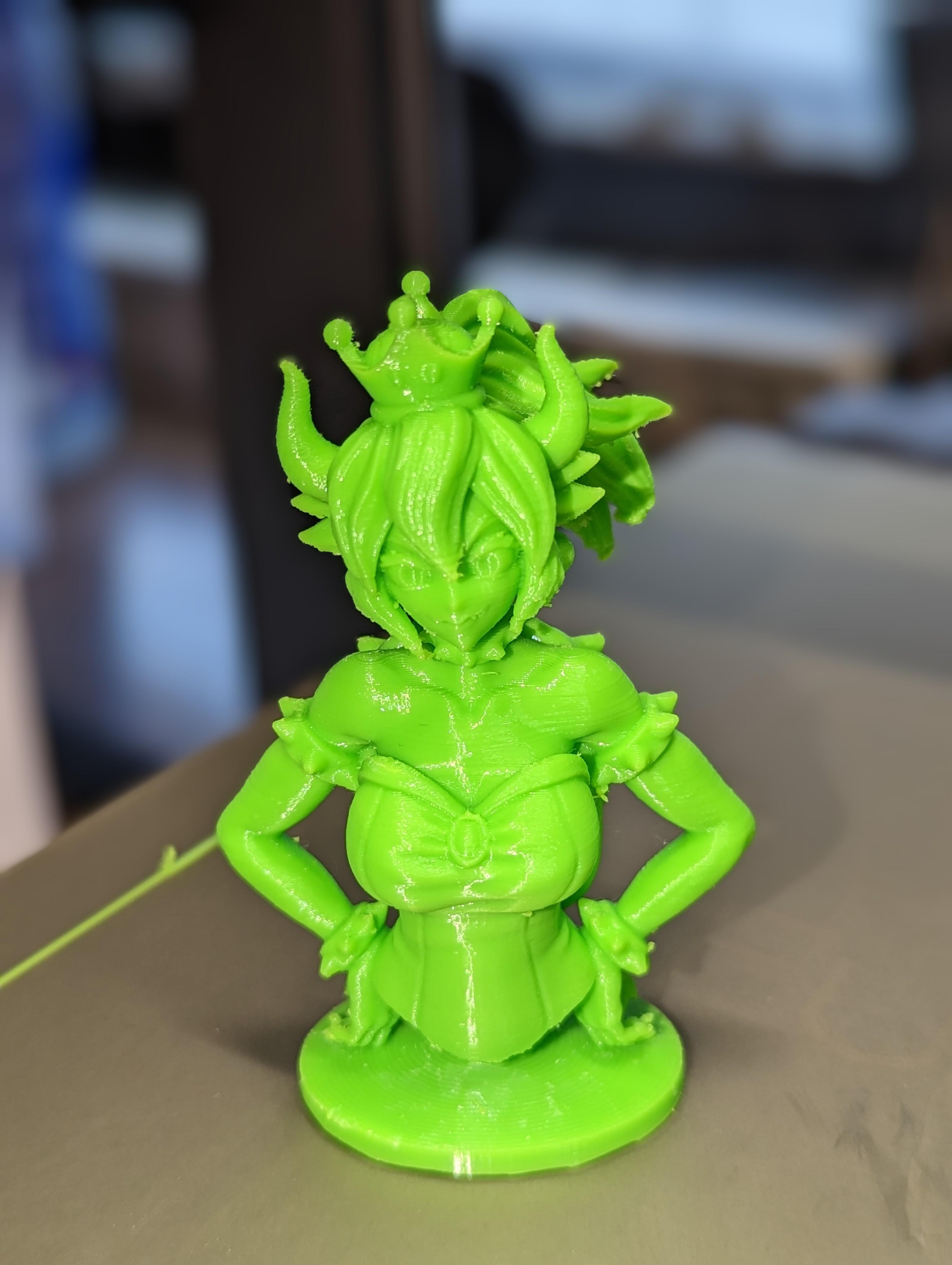 Bowsette - Super Mario Bro's - Fan Art - Probably meant for a resin printer, but hey, not bad for an FDM! Needs a bit more post-processing but I'm happy with the results. Printed on an Ender 3 S1 Plus with tree supports, details could have been clearer but I printed this at 50% scale, only 85mm tall!  - 3d model
