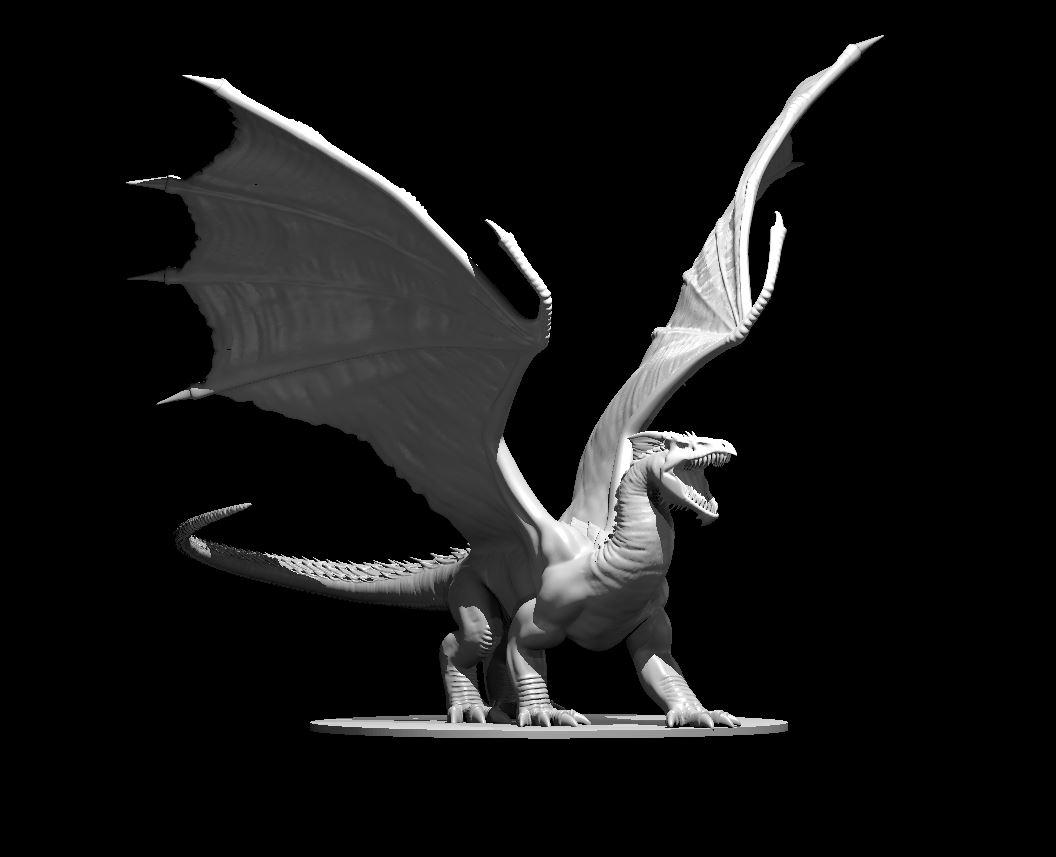 White Dragon Ancient 3d model