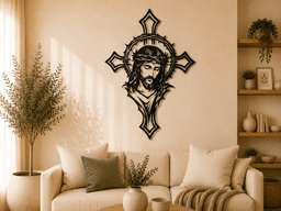 Jesus Cross 2D Wall Art.3mf 3d model
