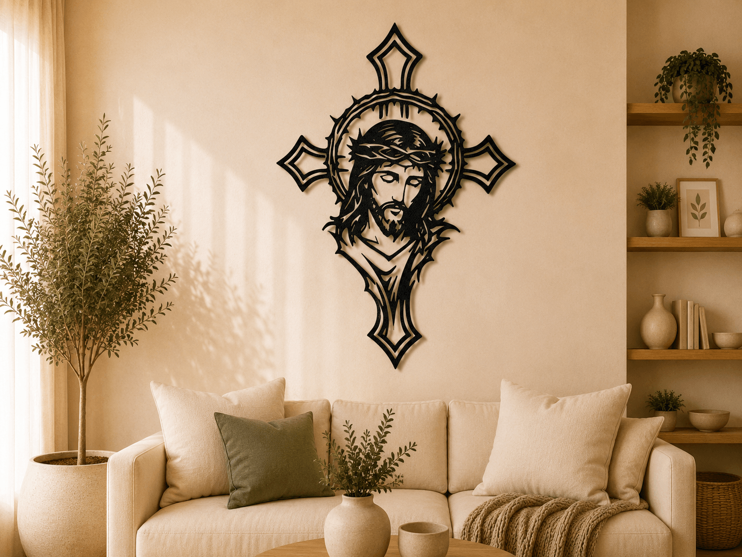 Jesus Cross 2D Wall Art.3mf 3d model