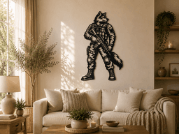 Wolf Soldier Wall Art.stl 3d model
