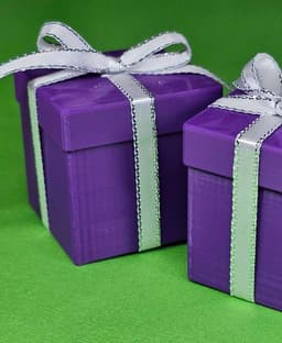 Ribbon Gift Box A Lite with ribbon loop and slot | Insert for AA batteries | Christmas gift box 3d model
