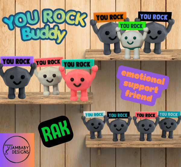You Rock Buddy-- RAK, Emotional Support 3d model