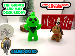 The Grinch and Max Desk Buddies with Flexi-Arms 3d model