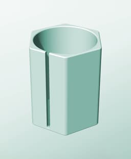 CH162-230-S Modular Stacking slotted container for home decor 3d model