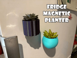 Fridge magnetic planter for succelent plants - 1 3d model