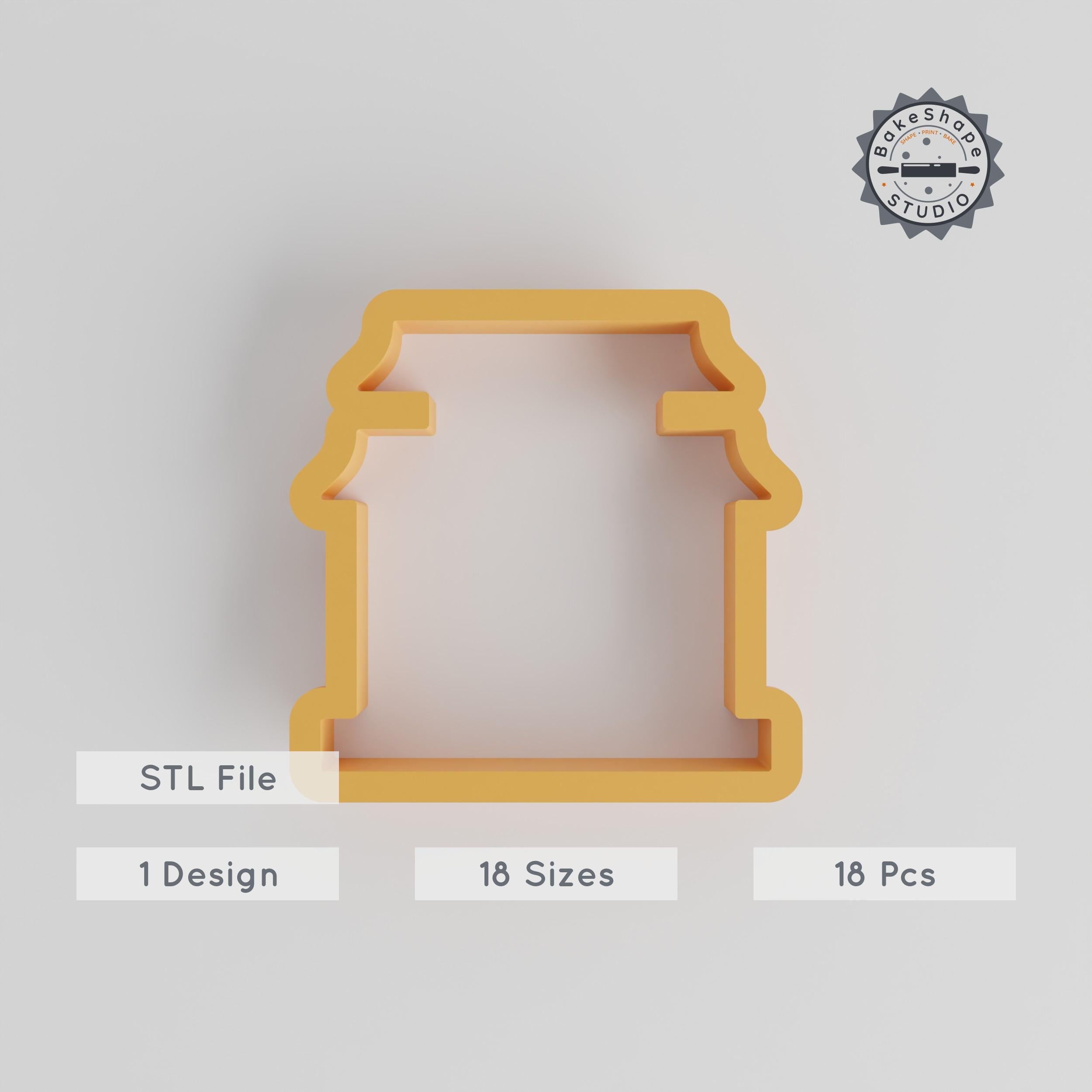 Pagoda Shape Cutter Set, 18 Sizes, Perfect for Cookies, Fondant & Clay, Temple, Buddhist Shrine, China Tower, Spiritual Sanctuary PRODUCT_4522 3d model