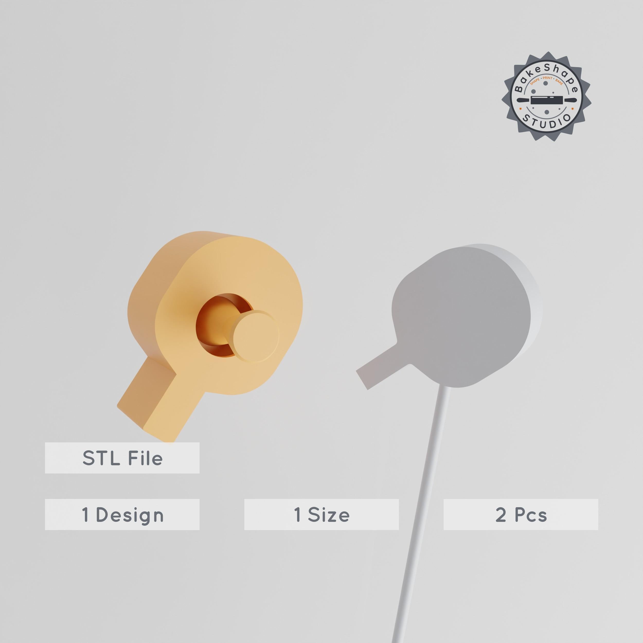 Table Tennis Cake Pop Mold, Paddle Sport Design, 2 Piece Set for Racket Game Fans PRODUCT_1262 3d model